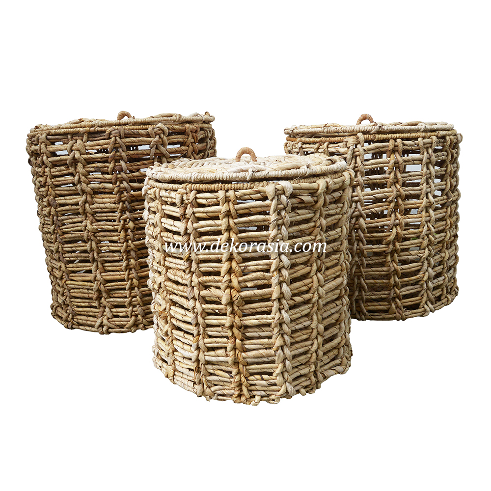 Basket Large Storage Basket Banana Woven, Natural Handicraft Woven Basket
